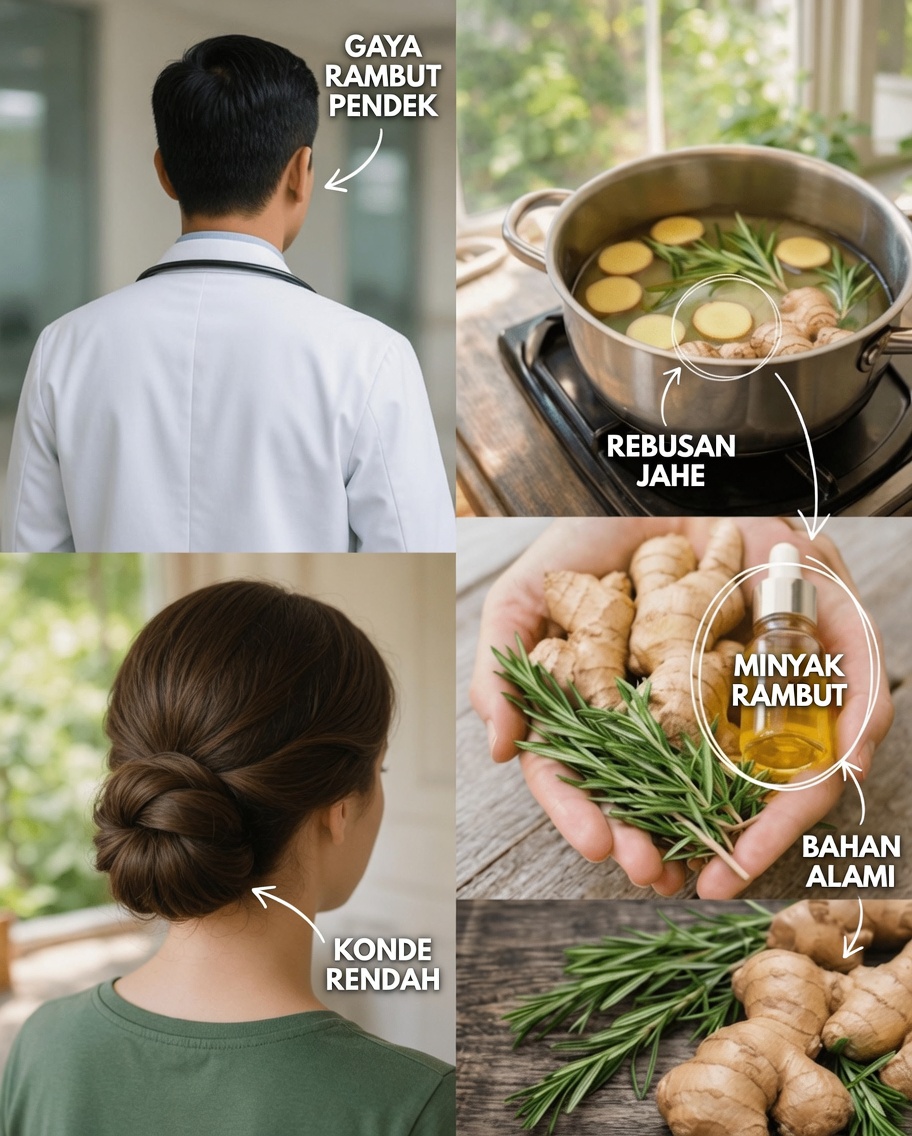 Cara Merangsang Pertumbuhan Rambut Lebih Panjang dan Lebih Tebal dengan Bilasan Sederhana Jahe dan Rosemary
