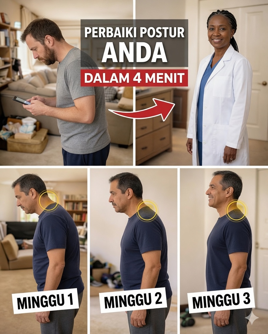 Cara Memperbaiki Postur Kepala Menjorok ke Depan Setelah Usia 60 Tahun Hanya dalam 4 Menit – Rutinitas Lembut yang Direkomendasikan Dokter Tertua di Jepang