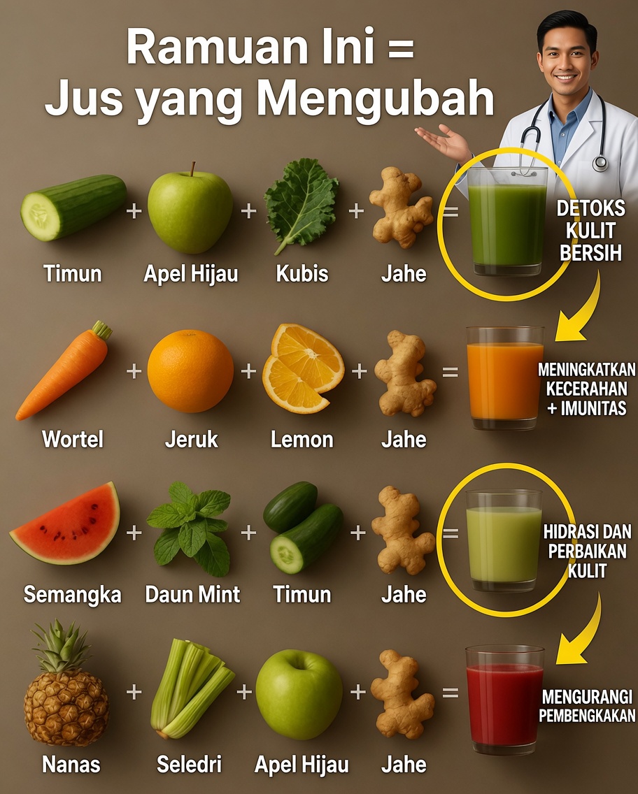 Misturkan Jus-Jus Ampuh Ini untuk Kesehatan Sehari-hari