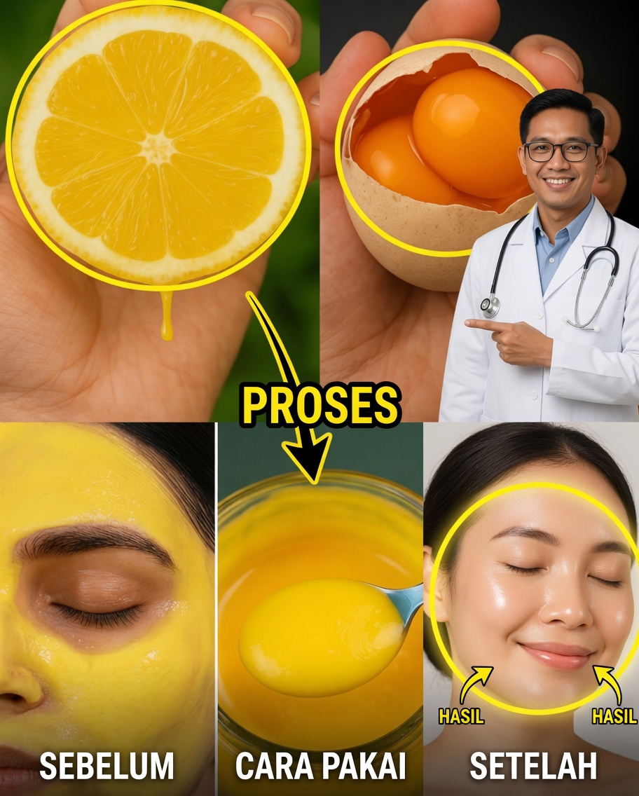 Campuran Lemon dan Telur untuk Kulit yang Tampak Muda Secara Alami
