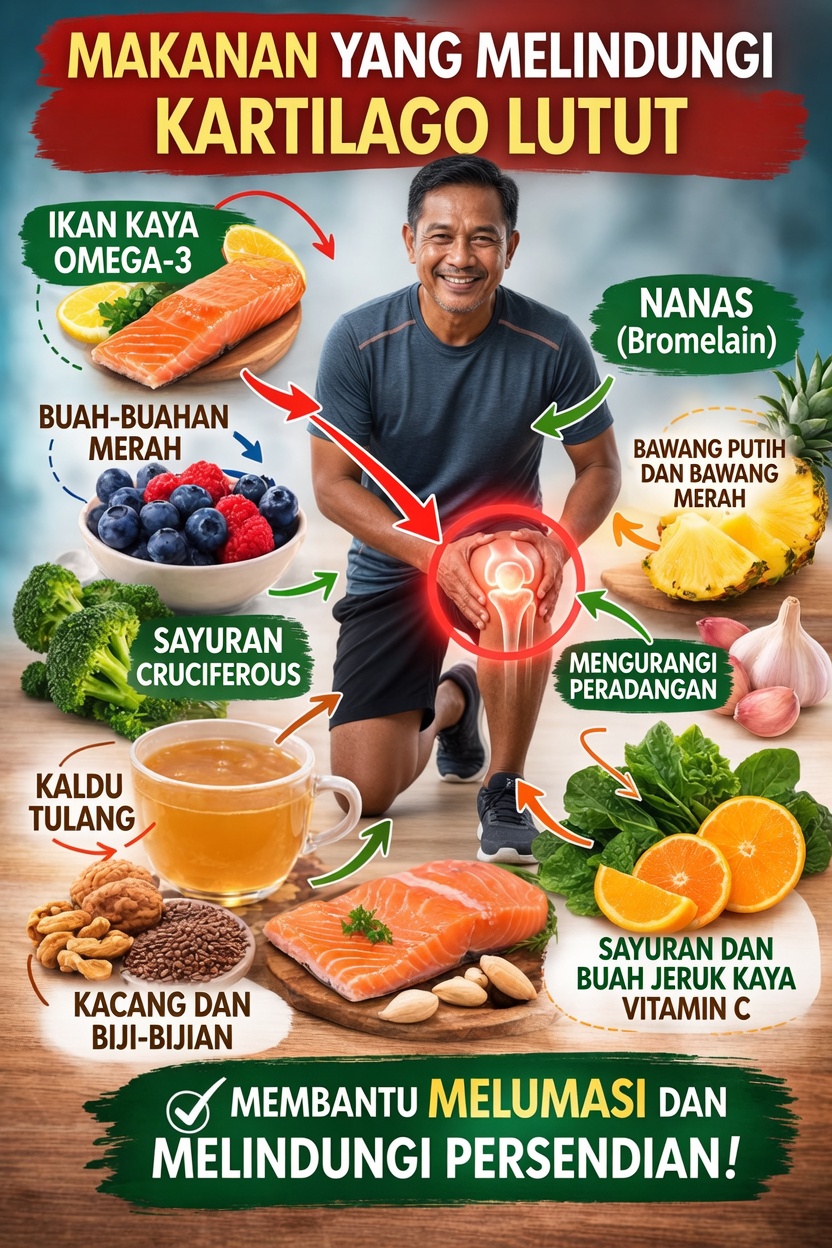 Makanan Alami untuk Mendukung Kesehatan Tulang Rawan Lutut: Lindungi Sendi Anda dengan Cara Cerdas