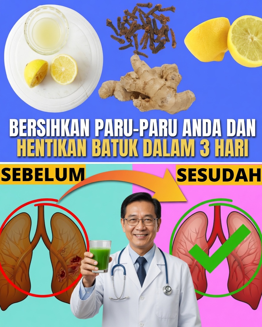 Limpa Paru-Paru Anda dan Berhenti Batuk Hanya dalam 3 Hari! Resep Alami Melawan Bronkitis