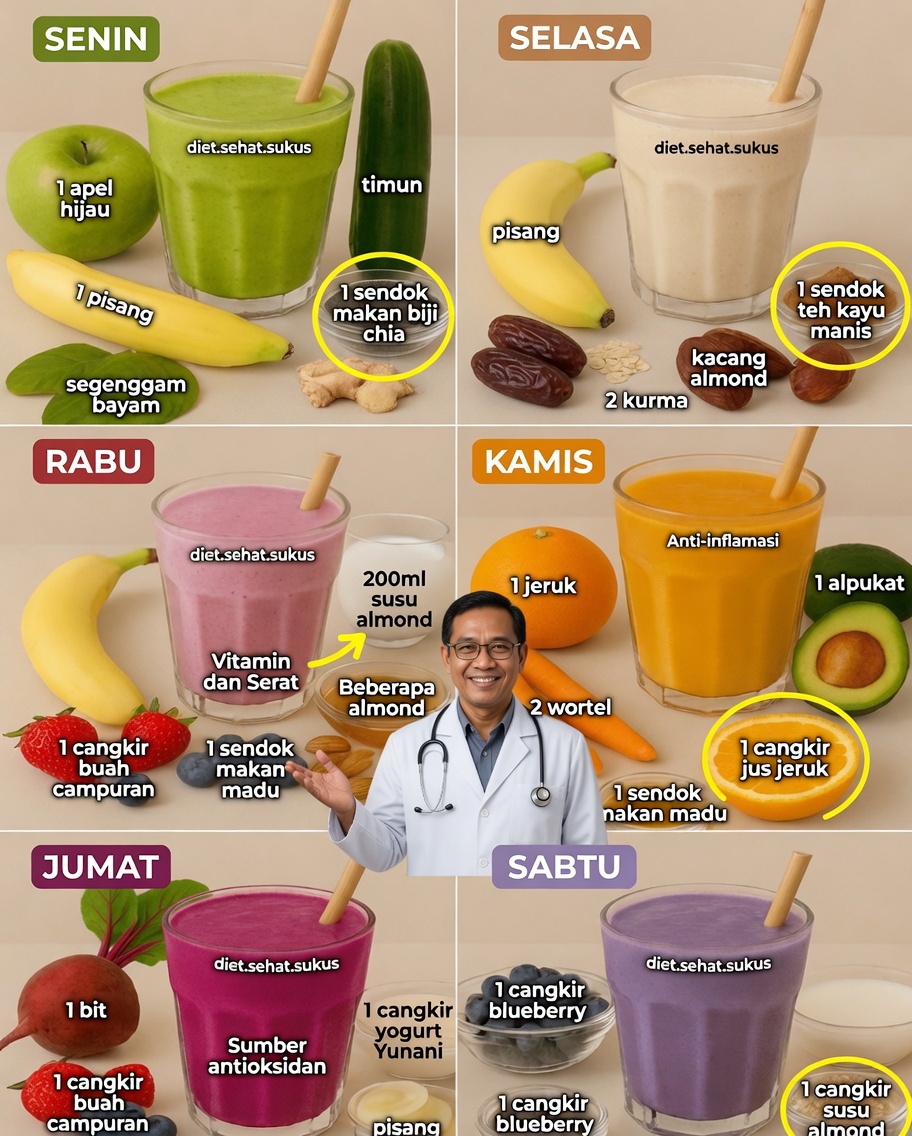 Tantangan Smoothie 6 Hari: Dorongan Menyegarkan untuk Kesehatan Anda