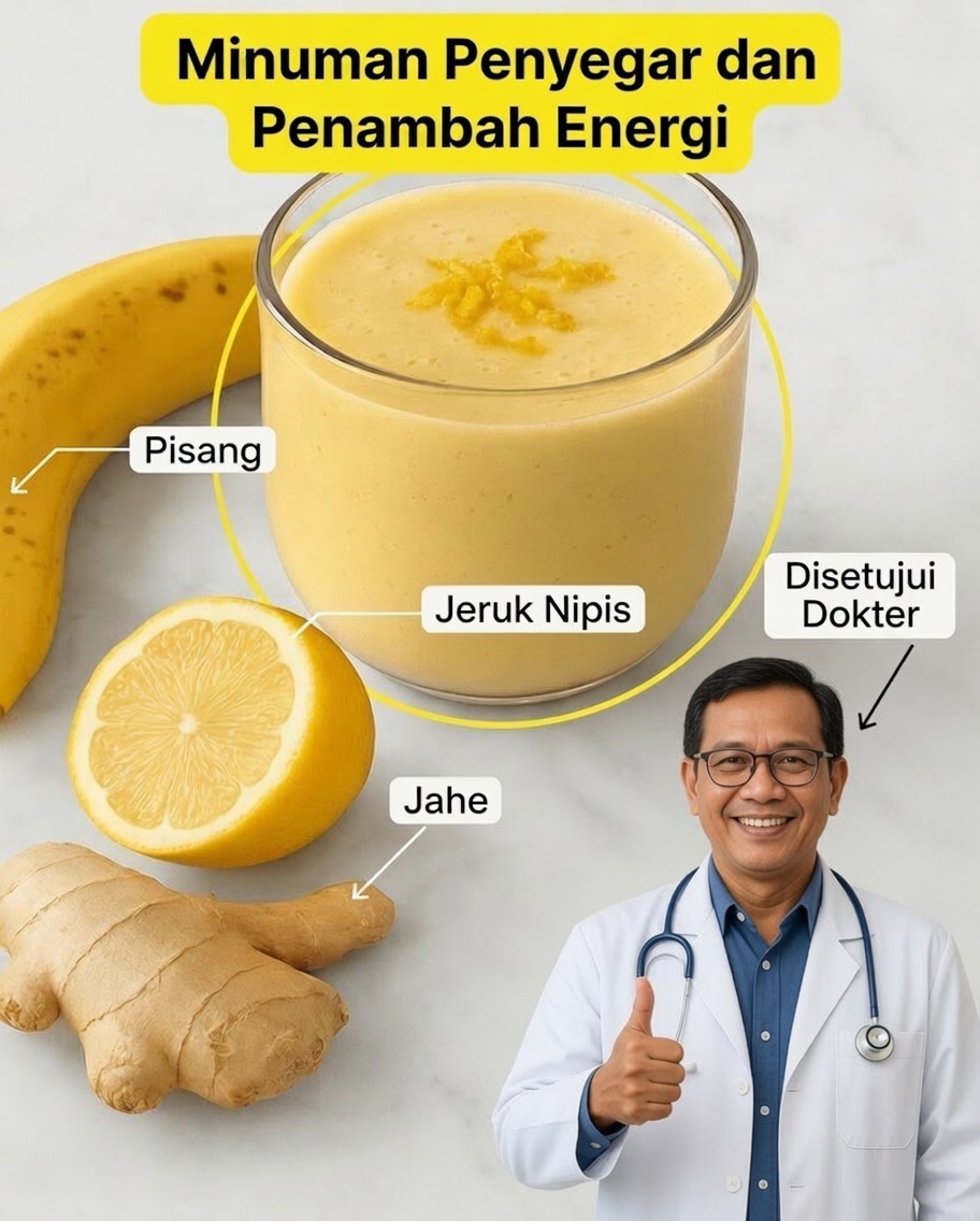Mulai Hari dengan Energi: Smoothie Alami Pisang, Lemon, dan Jahe