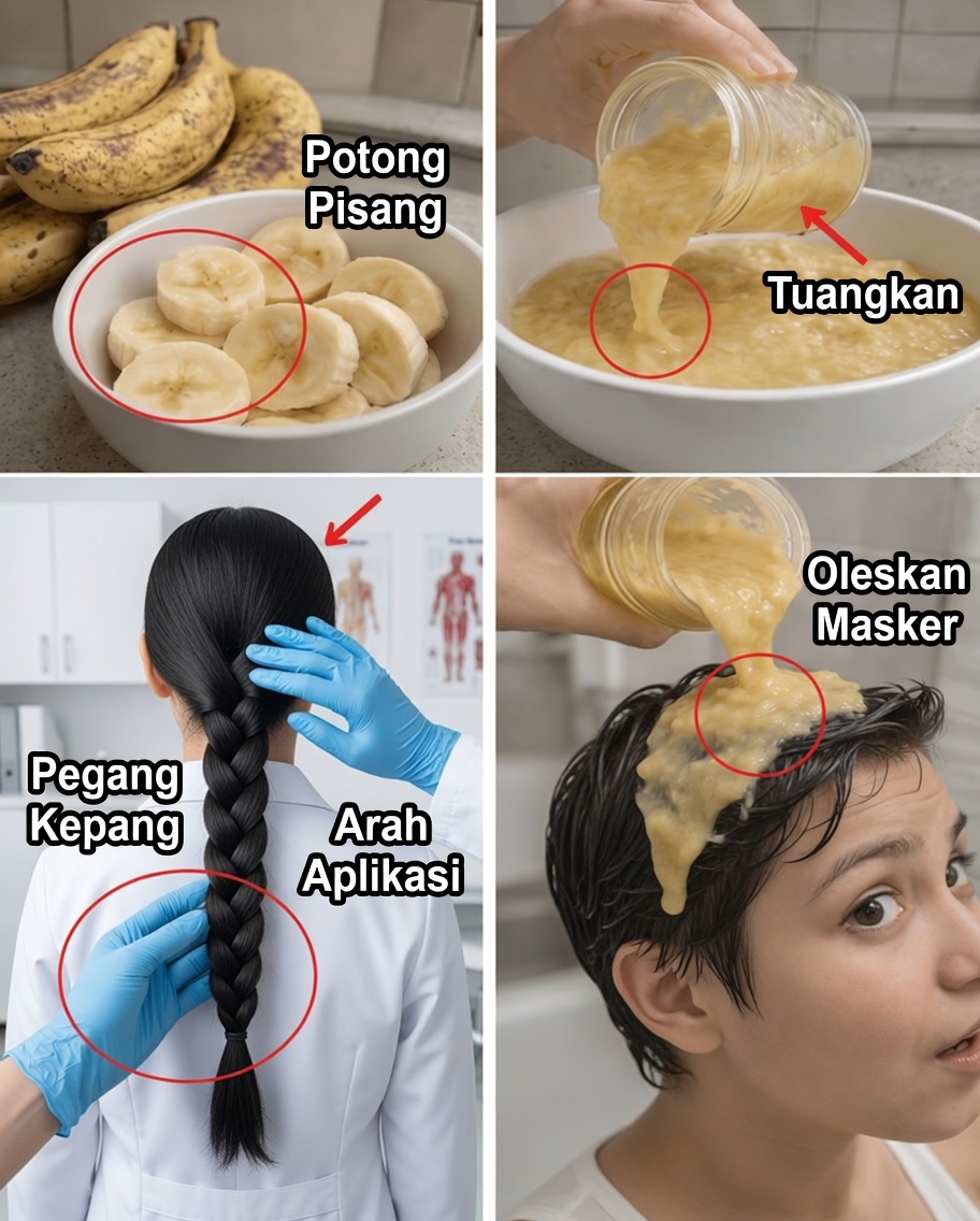 Masker Rambut Pisang Dua Kali Seminggu untuk Rambut Lebih Panjang, Bervolume, dan dengan Pertumbuhan yang Sehat
