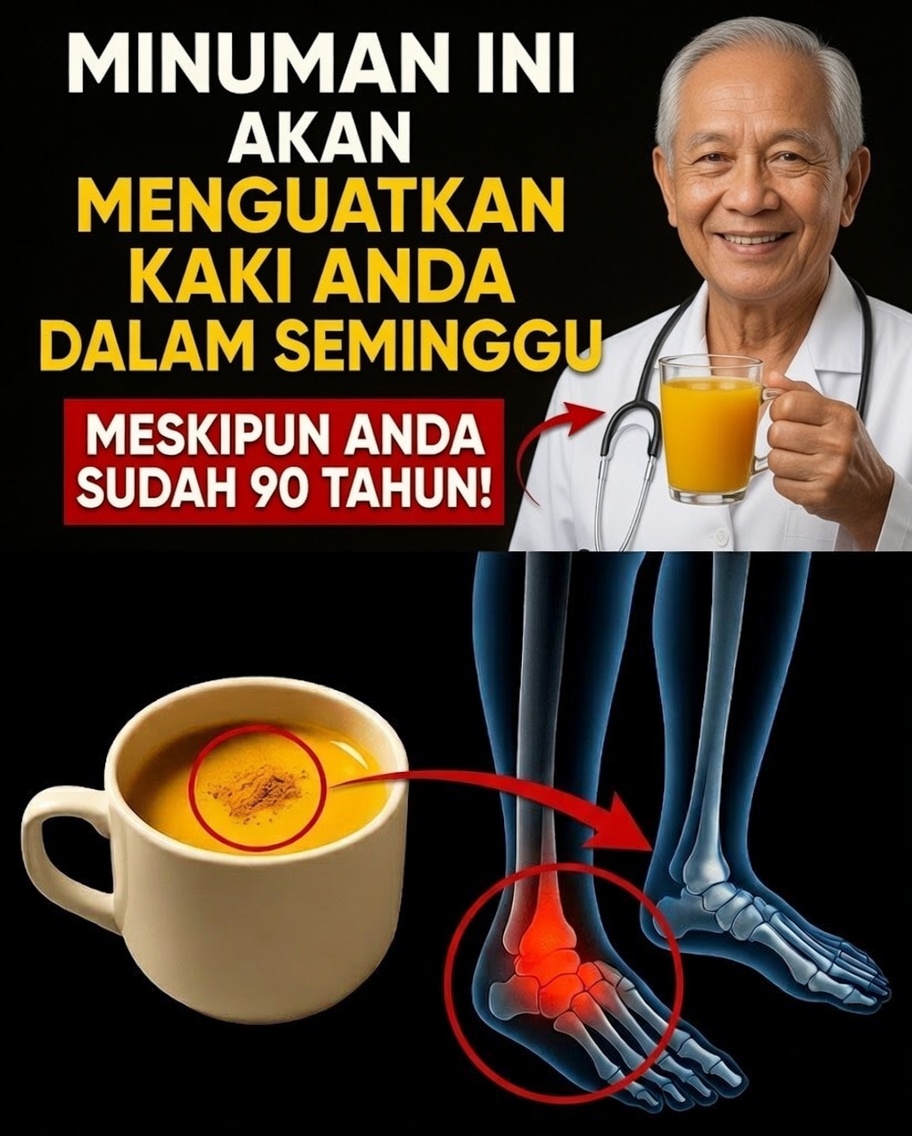 3 Minuman Alami yang Disarankan untuk Menguatkan Kaki Setelah Usia 60 Tahun