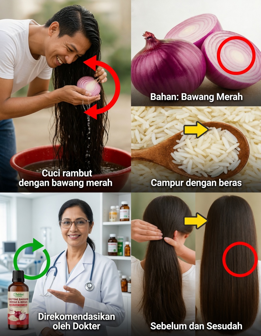 Masker Rambut Bawang & Nasi yang Bisa Mengubah Rambut Tipis Menjadi Rambut Panjang, Tebal, dan Berkilau
